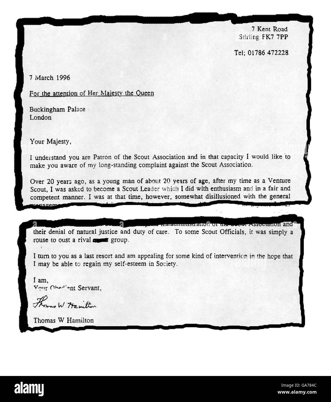 Lettres de Hamilton Banque D'Images