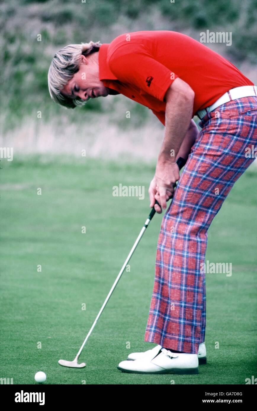 Golf - le championnat ouvert - Royal Birkdale.Johnny Miller Putting Banque D'Images