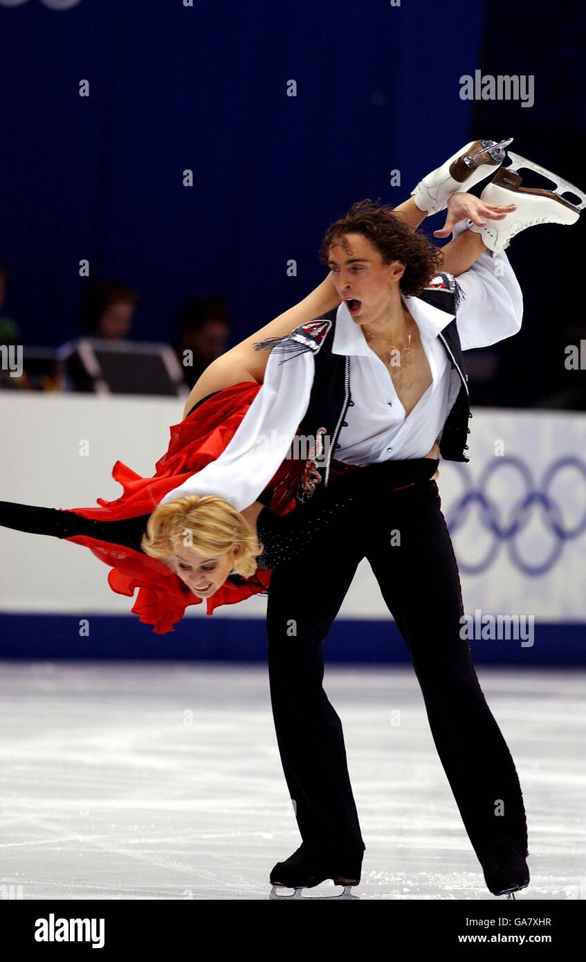 - Jeux Olympiques d'hiver de Salt Lake City 2002 - Patinage artistique - danse sur glace - Danse originale Banque D'Images