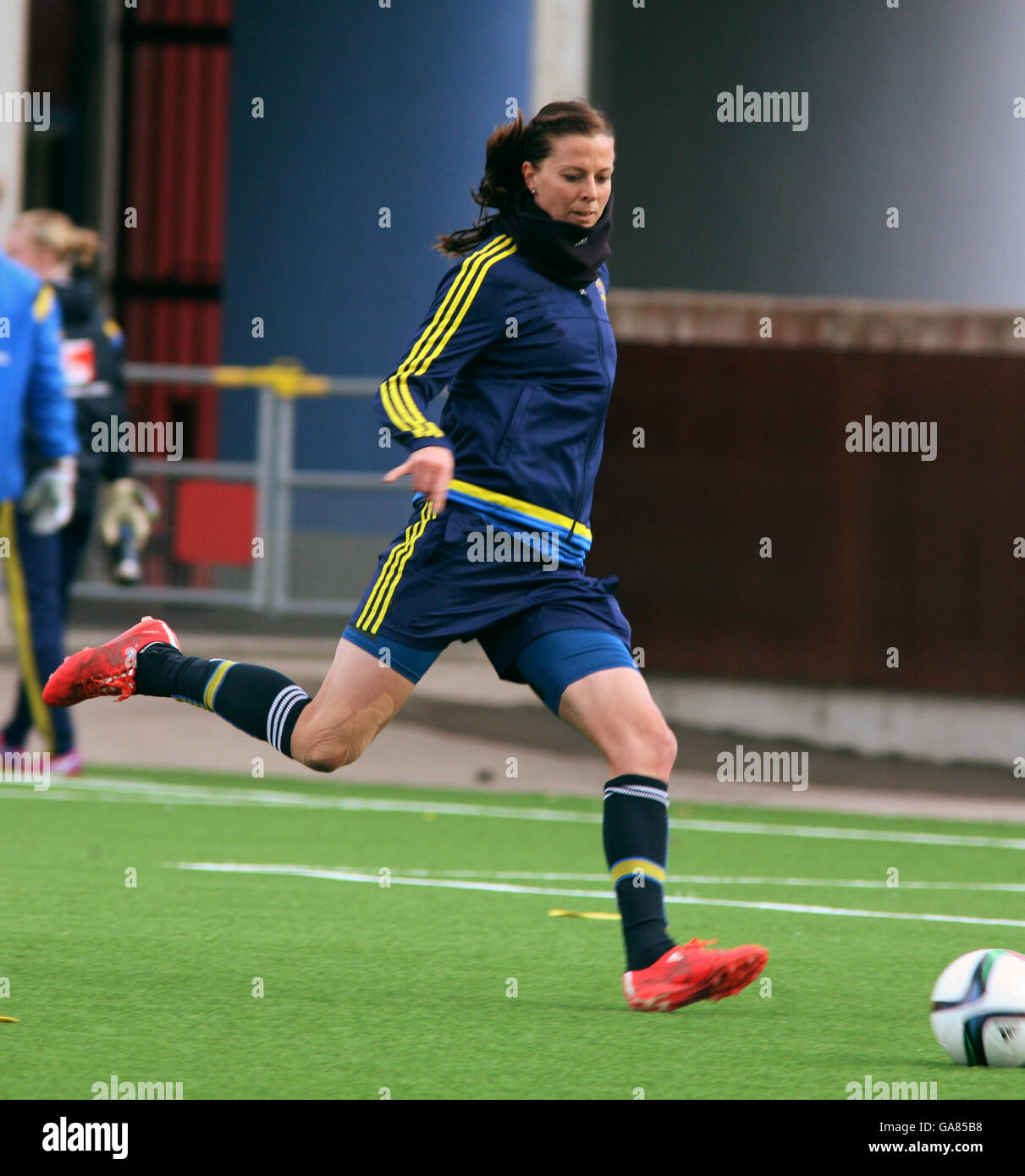 Lotta Schelin soccer professionnel à Rosengård, Banque D'Images