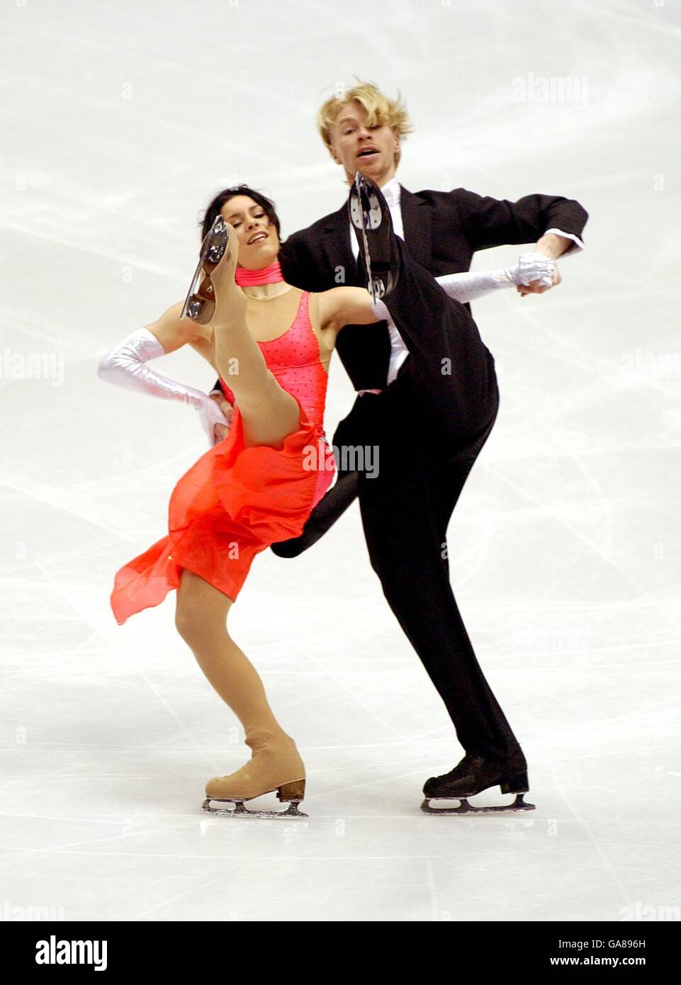 - Jeux Olympiques d'hiver de Salt Lake City 2002 - Patinage artistique - danse sur glace - Danse imposée Banque D'Images