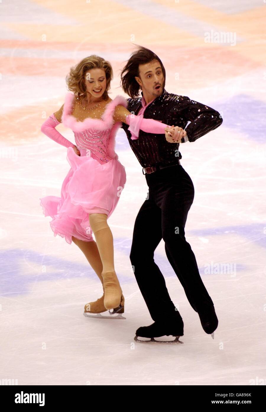 - Jeux Olympiques d'hiver de Salt Lake City 2002 - Patinage artistique - danse sur glace - Danse imposée Banque D'Images