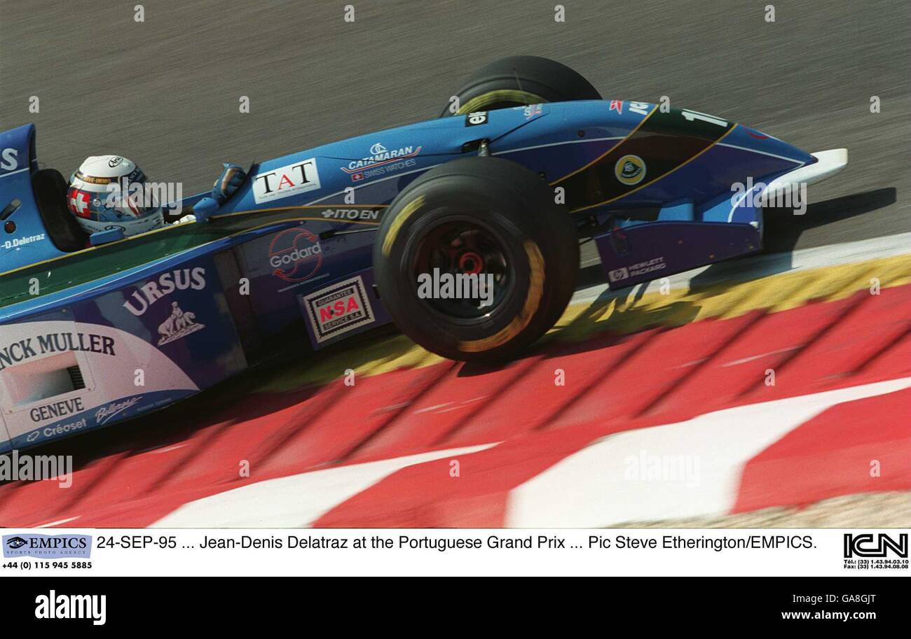 Grand prix portugais. 24 SEPTEMBRE 95. Jean-Denis Delatraz au Grand Prix portugais Banque D'Images