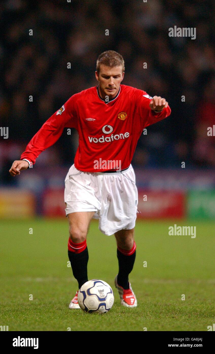 Football - FA Barclaycard Premiership - Bolton Wanderers / Manchester United. David Beckham, Manchester United Banque D'Images