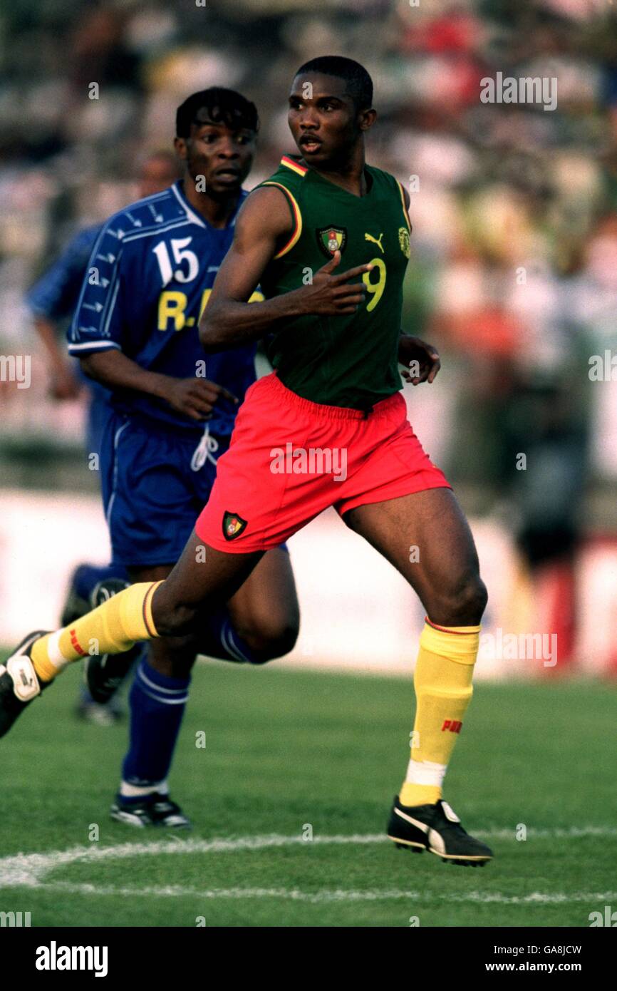 Football - coupe des nations africaines Mali 2002 - Groupe C - Cameroun / RD Congo. Samuel ETO'o, Cameroun Banque D'Images