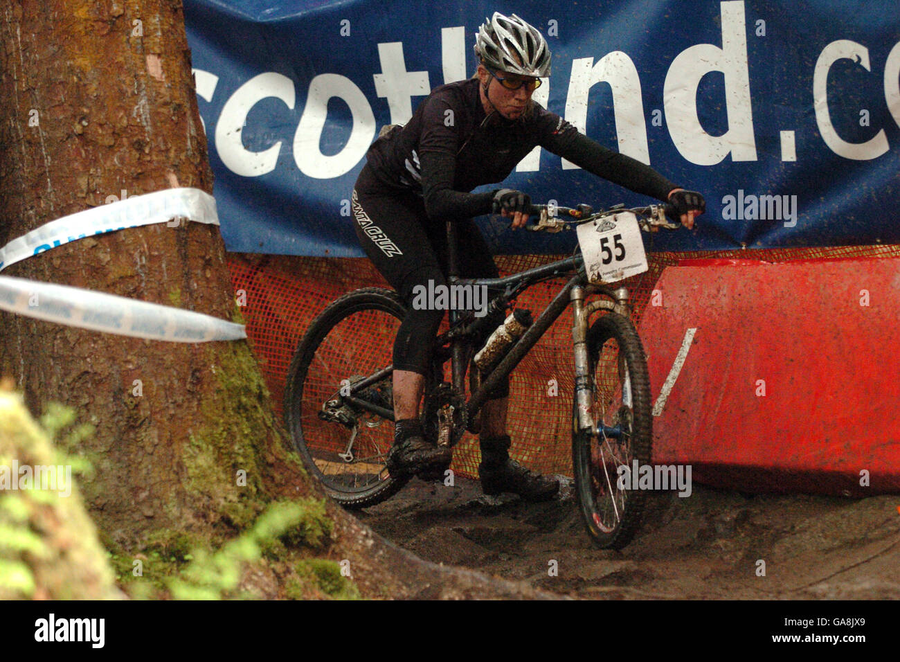 Cyclisme - UCI Mountain Bike World Cup - Woman's Cross Country - fort William.Action de la coupe du monde de vélo de montagne UCI, coupe du monde de la femme à fort William. Banque D'Images