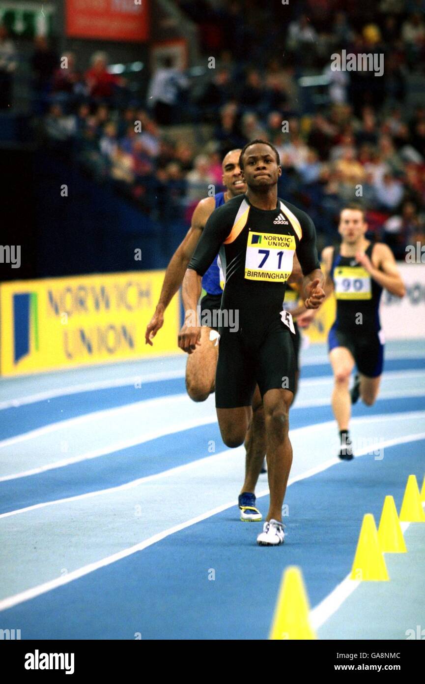 Daniel Caines, en Grande-Bretagne, en action pendant le 400m masculin Finale Banque D'Images