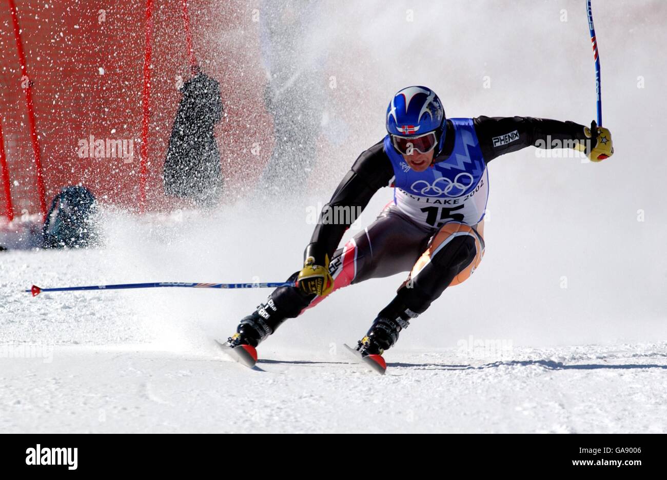 Jeux olympiques d'hiver - Salt Lake City 2002 - ski alpin - Slalom géant pour hommes.Kjetil Andre Aamodt, Autriche Banque D'Images