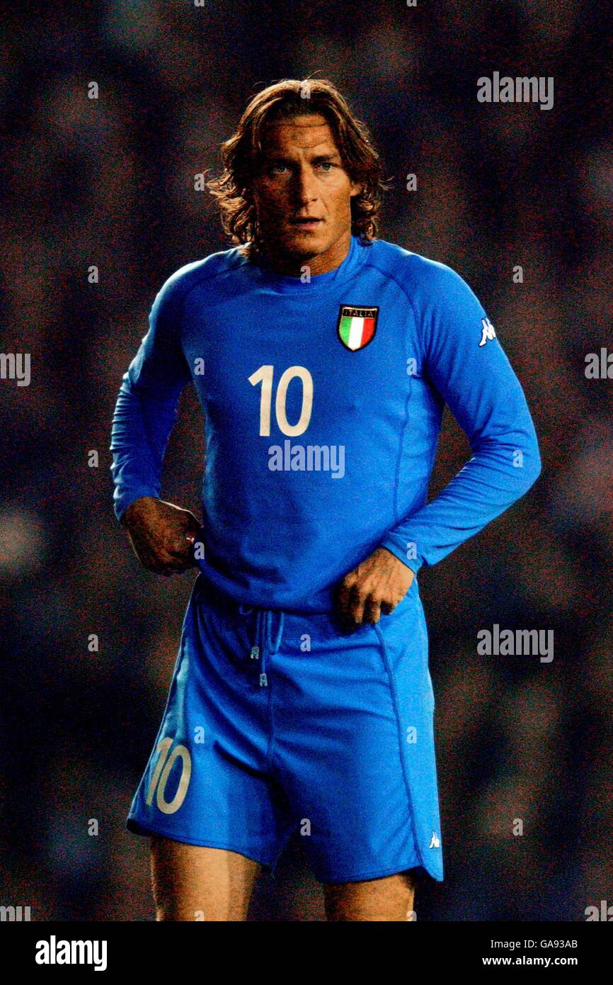 Football international - amical - Angleterre / Italie. Francesco Totti en Italie Banque D'Images