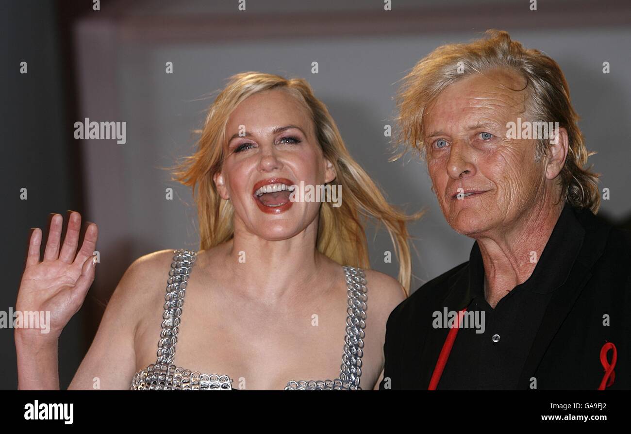 Daryl Hannah et Rutger Hauer à la première du film "Blade Runner: The final Cut", au Festival du film de Venise en Italie, le samedi 1er septembre 2007. Banque D'Images