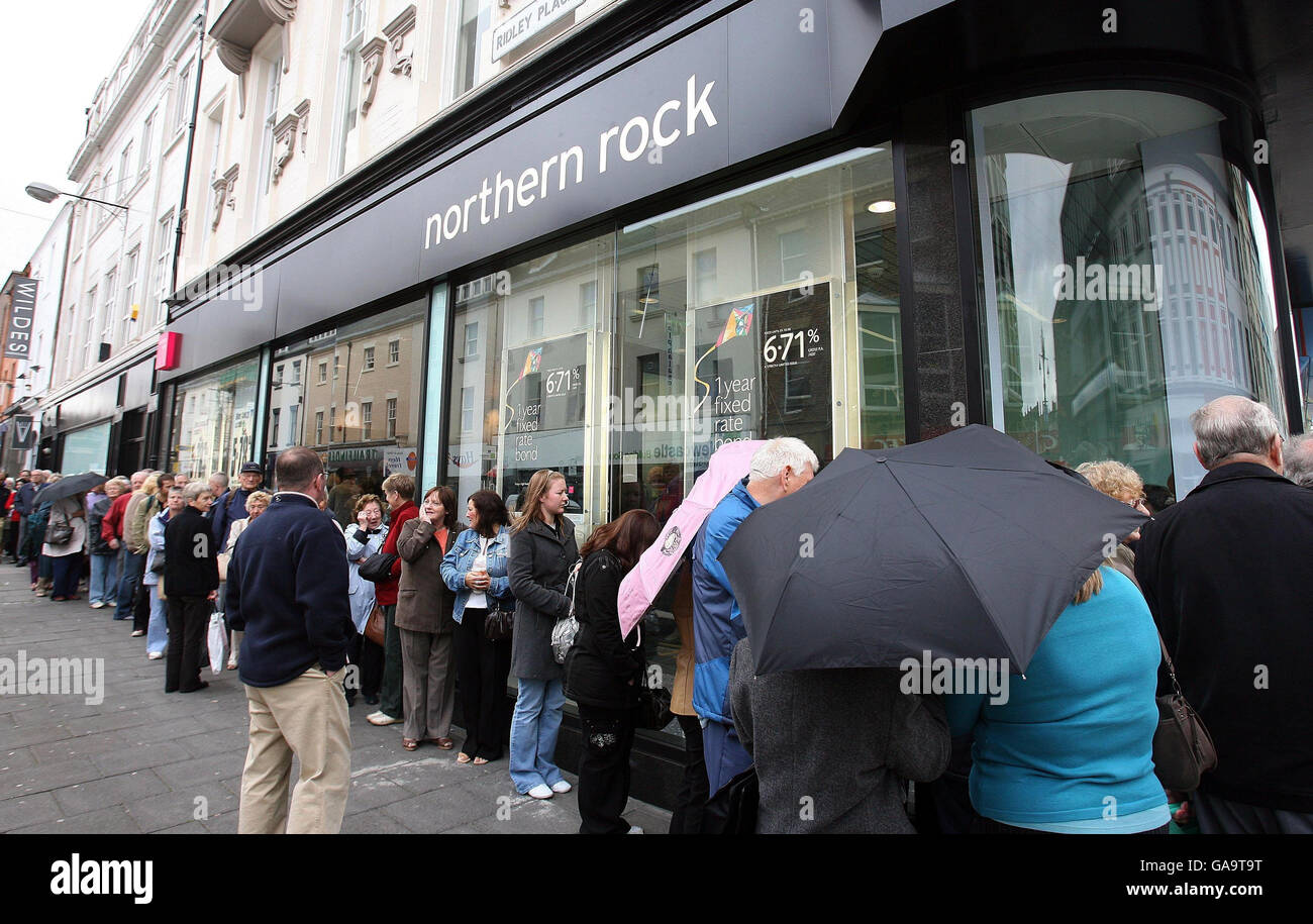 Les clients de Northern Rock a instamment demandé de rester calme Banque D'Images