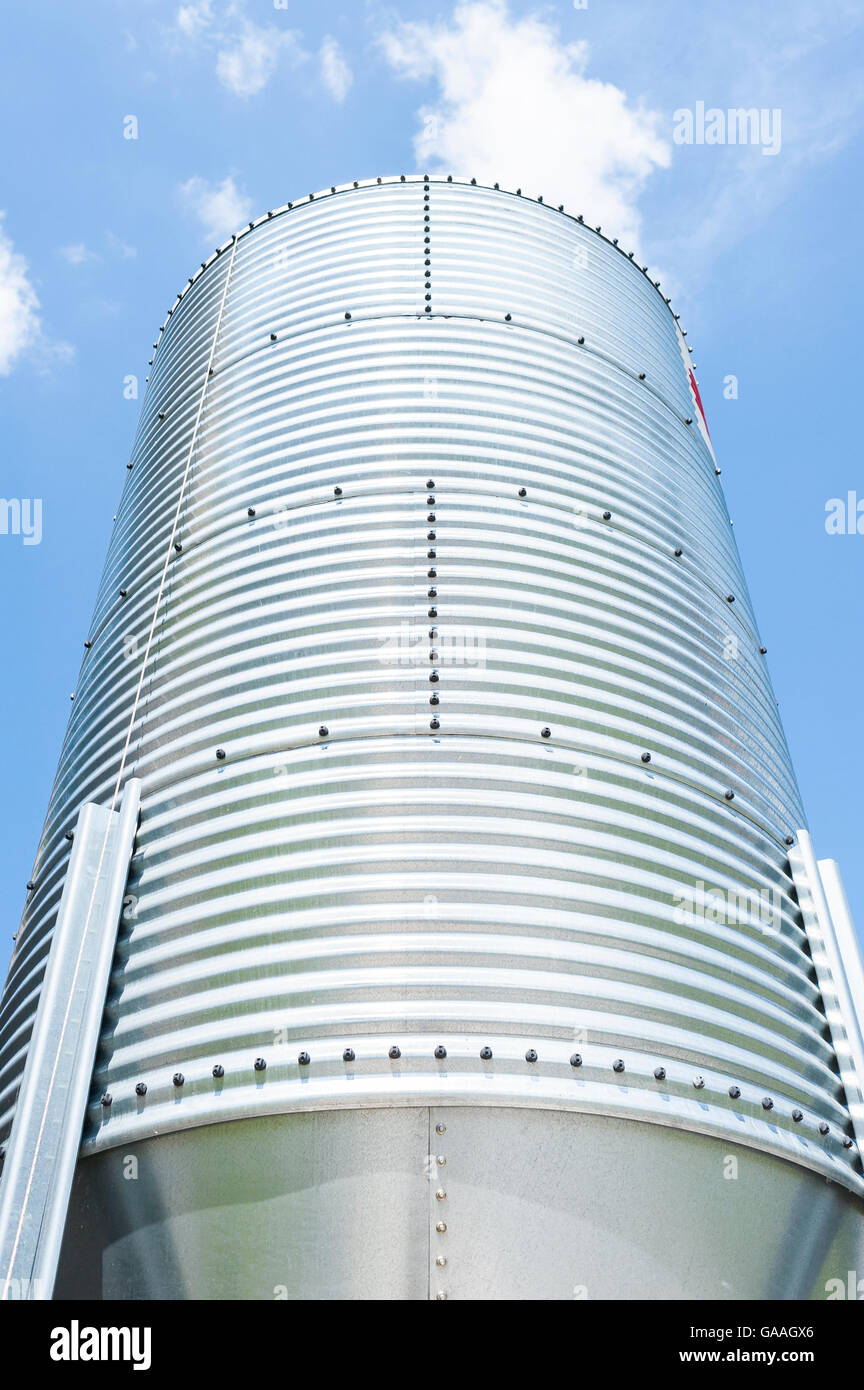 Silos de stockage de farine pour l'alimentation Banque D'Images