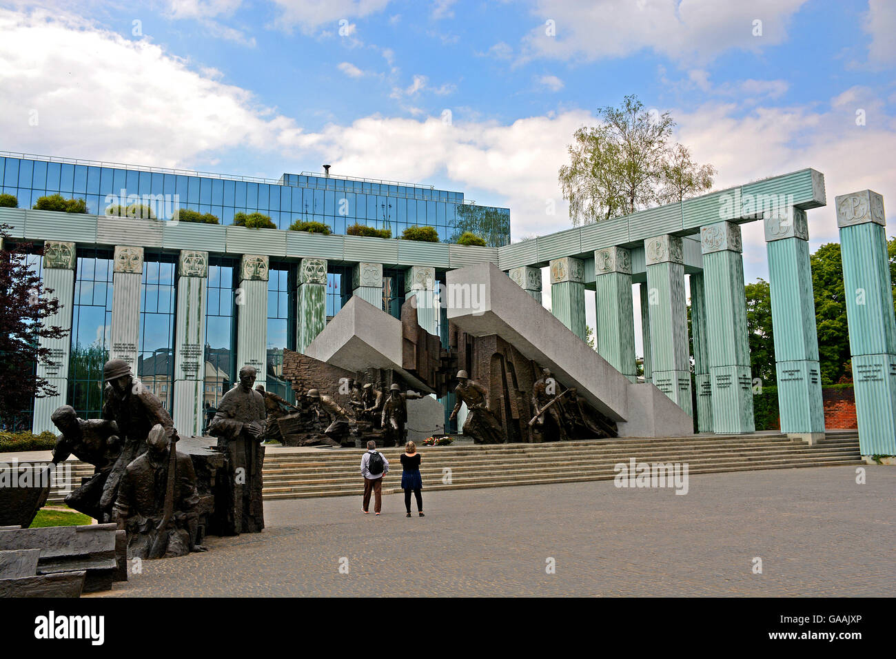 Monument du soulèvement de Varsovie Varsovie Pologne Banque D'Images