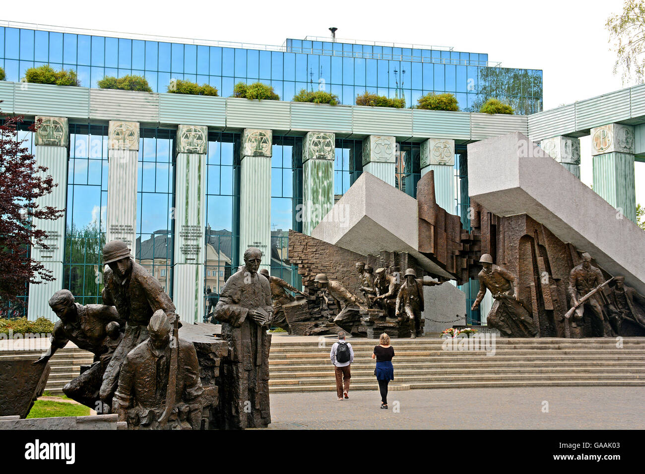 Monument du soulèvement de Varsovie Varsovie Pologne Banque D'Images