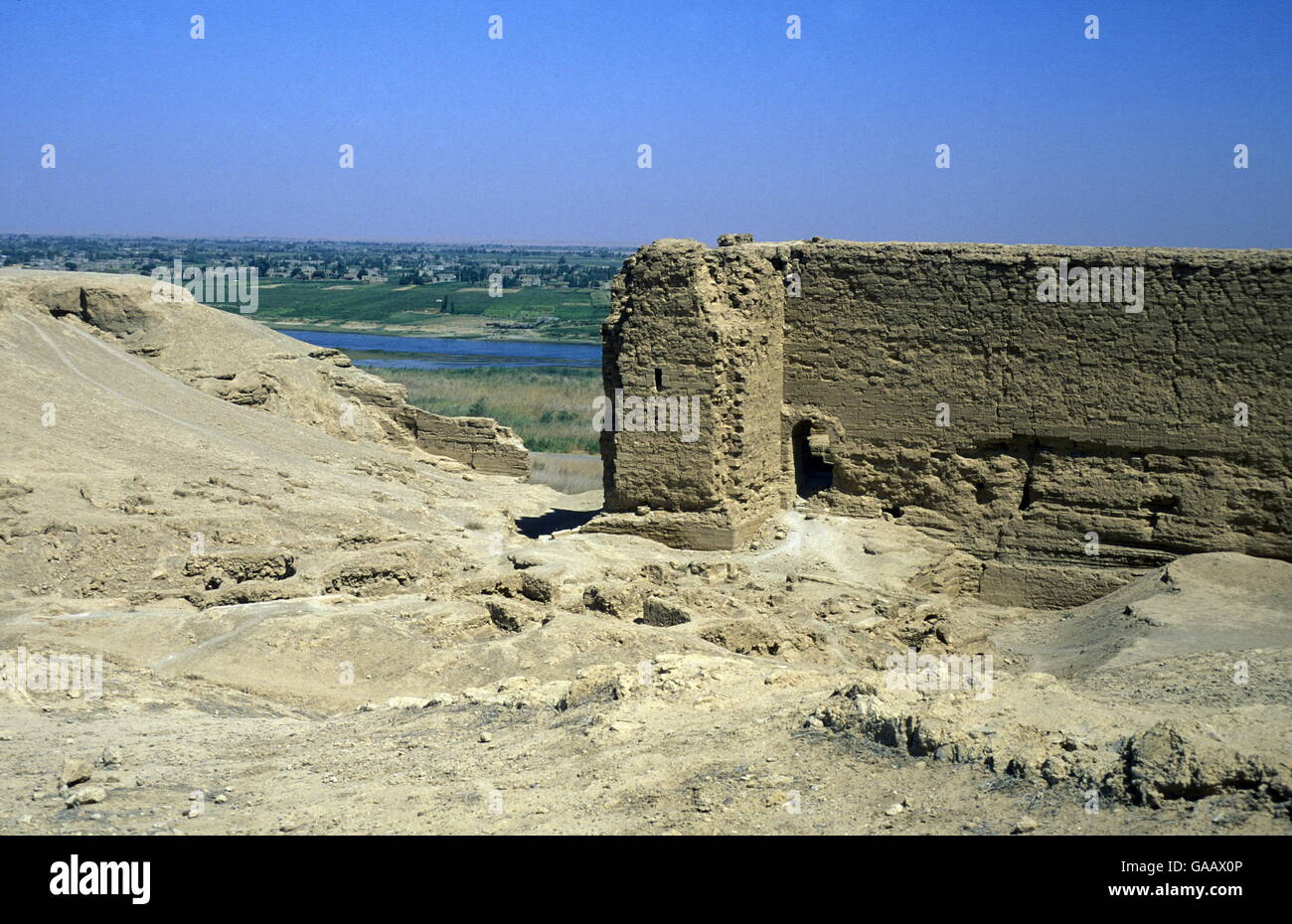 Les ruines de Dura Europos près du village d'Abu Kamal dans l'est de la Syrie au Moyen-Orient Banque D'Images