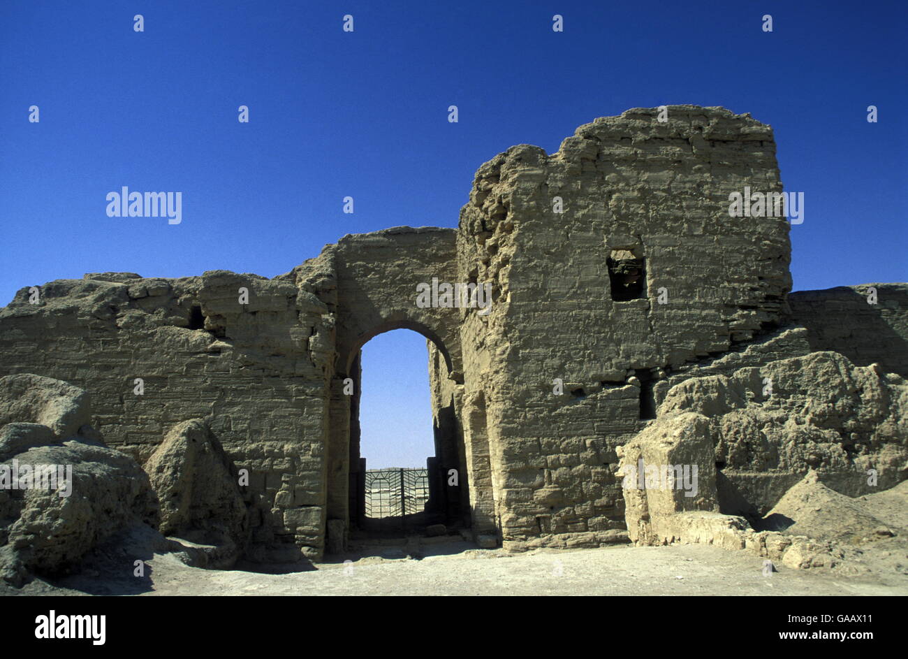 Les ruines de Dura Europos près du village d'Abu Kamal dans l'est de la Syrie au Moyen-Orient Banque D'Images