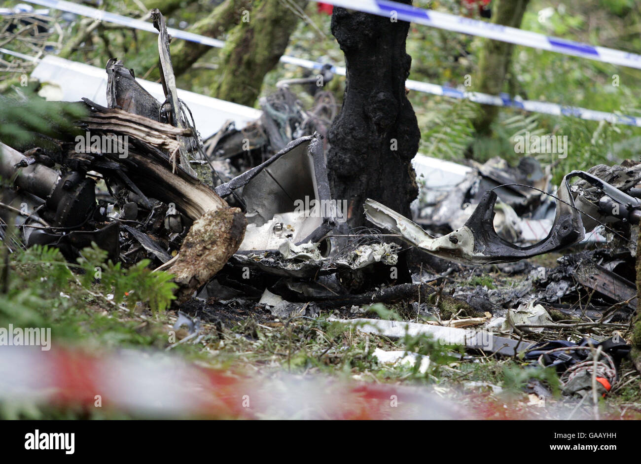 Accident d'hélicoptère en ecosse Banque de photographies et d’images à