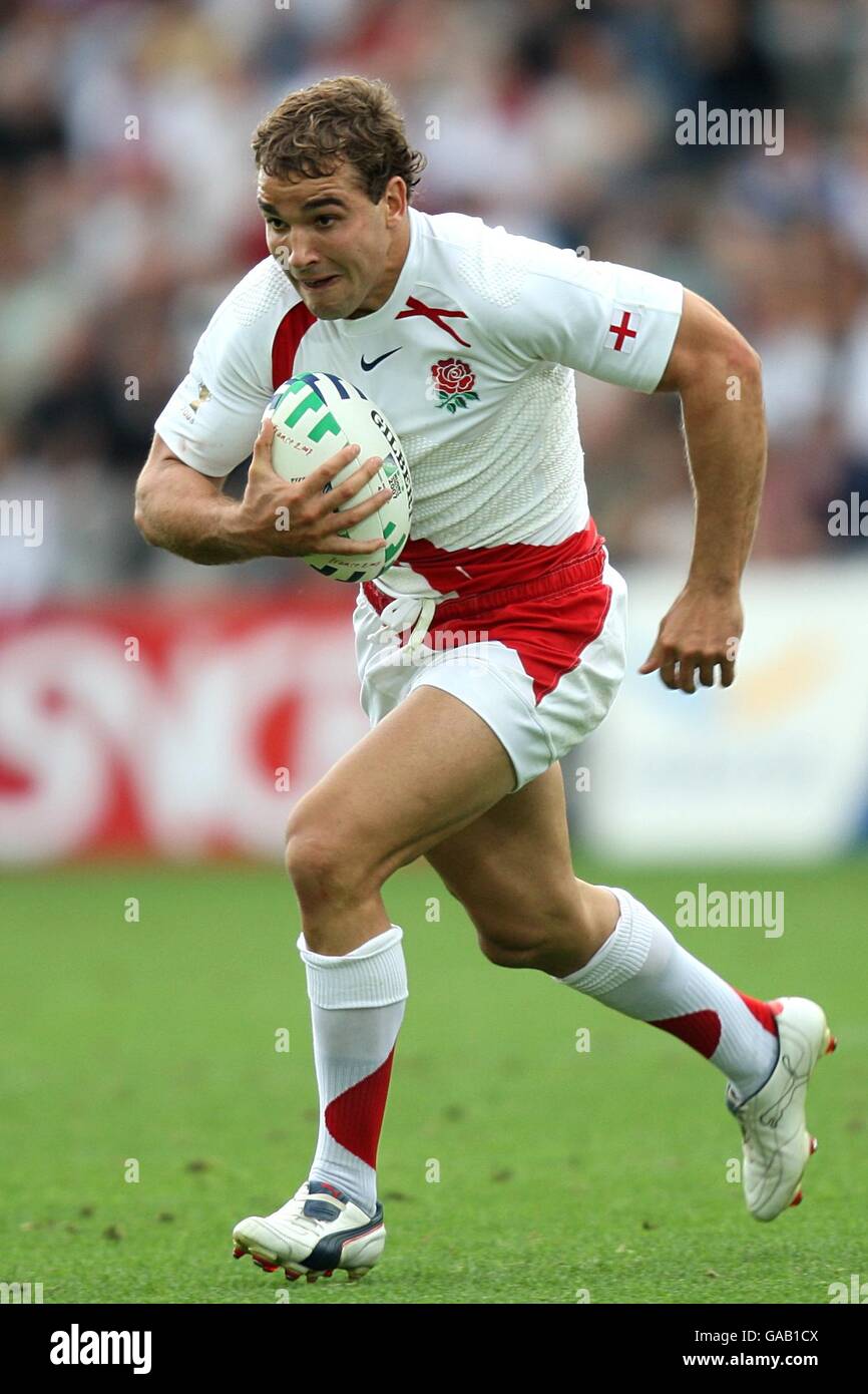 Rugby Union - IRB Rugby World Cup 2007 - Pool A - Angleterre / Samoa - Stade de la Beaujoire.Olly Barkley, Angleterre Banque D'Images