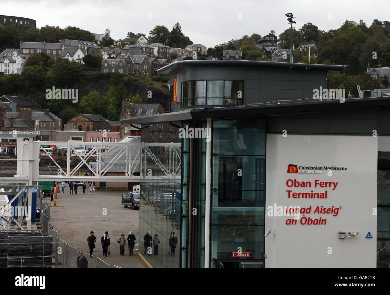 Vue générale du terminal de ferry d'Oban. Vue générale du terminal de ferry d'Oban Banque D'Images