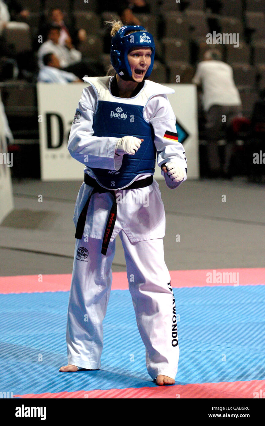 Athlétisme - 2007 qualification olympique mondiale de Taekwondo Bejing - MEN Arena.Helena Fromm, Allemagne Banque D'Images