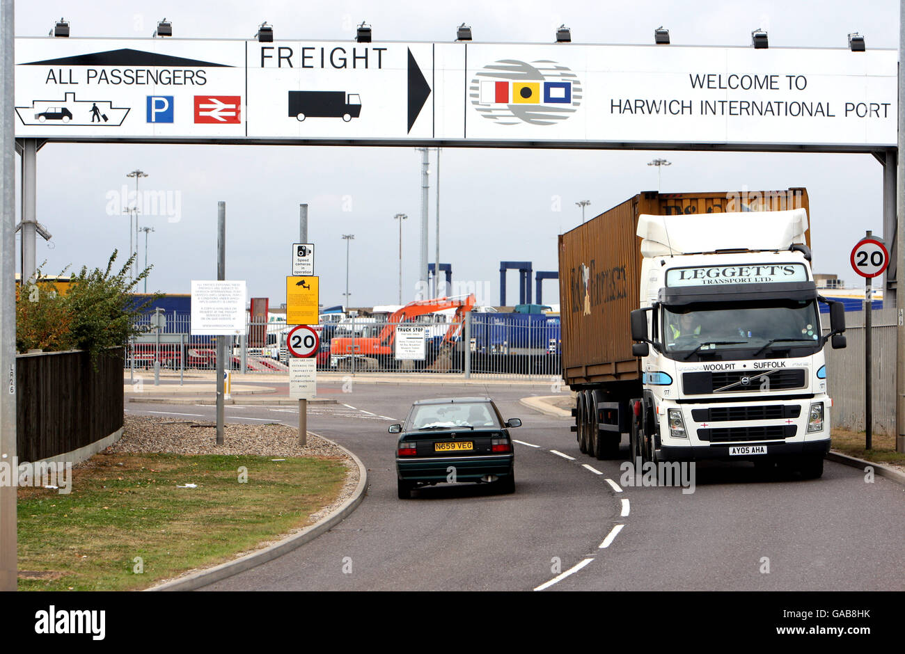 Harwich port à conteneurs international Banque D'Images