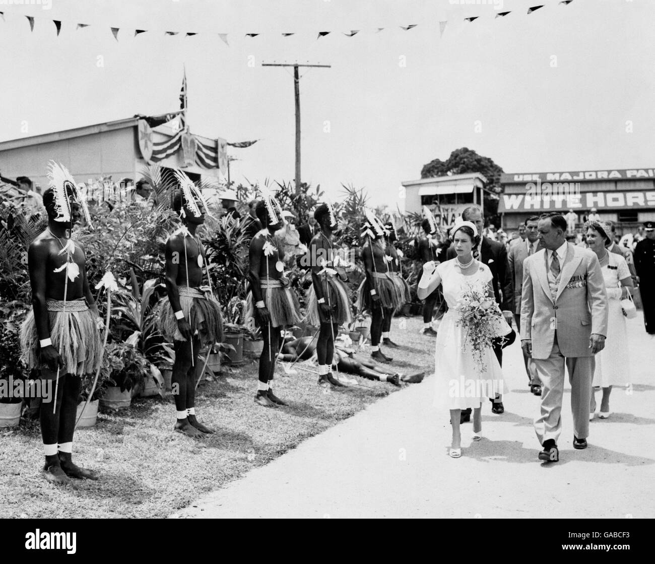 Image - La reine Elizabeth II - Tour du Commonwealth l'Australie Banque D'Images