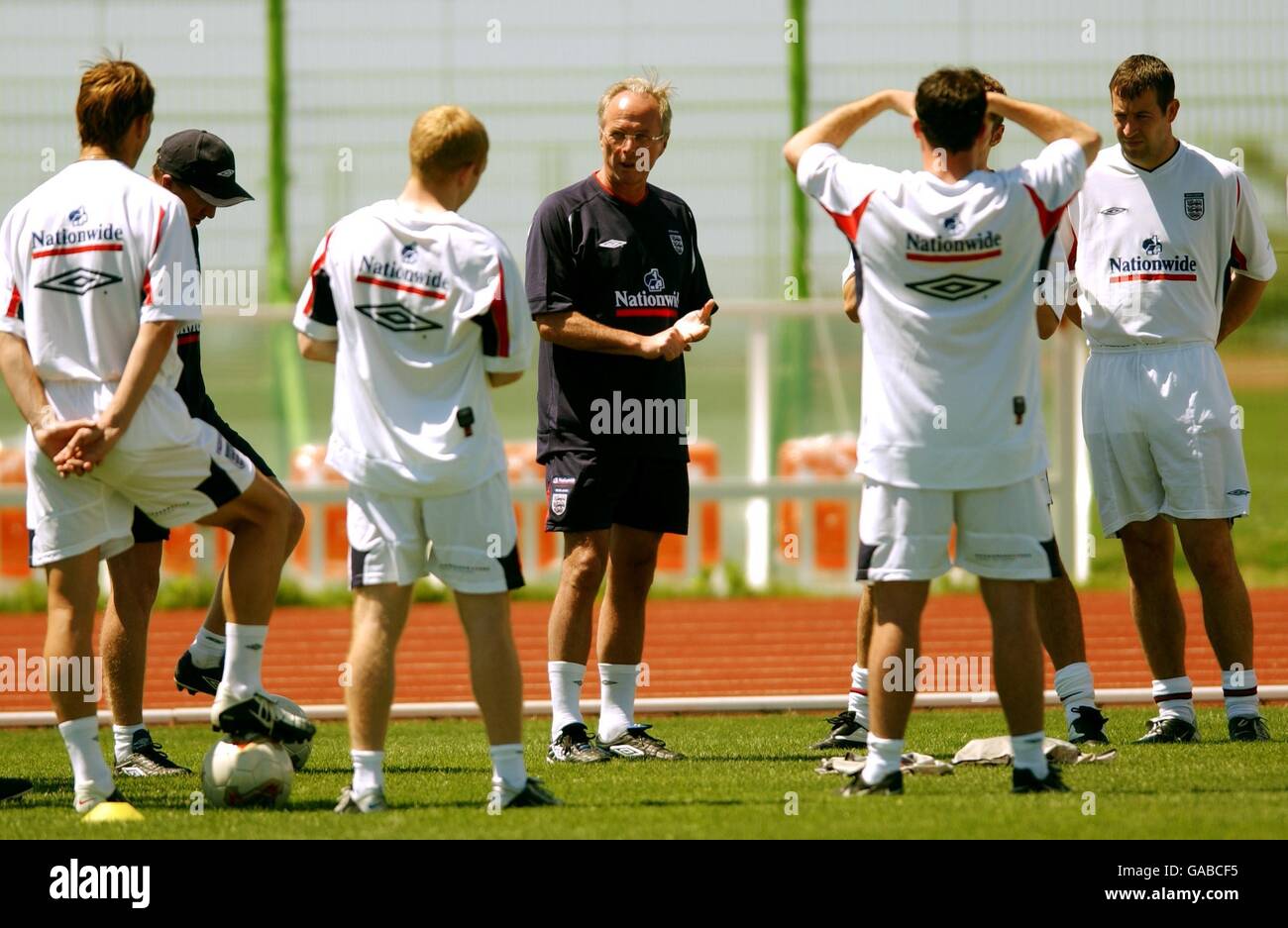 La formation de l'Angleterre pour la Coupe du Monde en Corée du Sud Banque D'Images