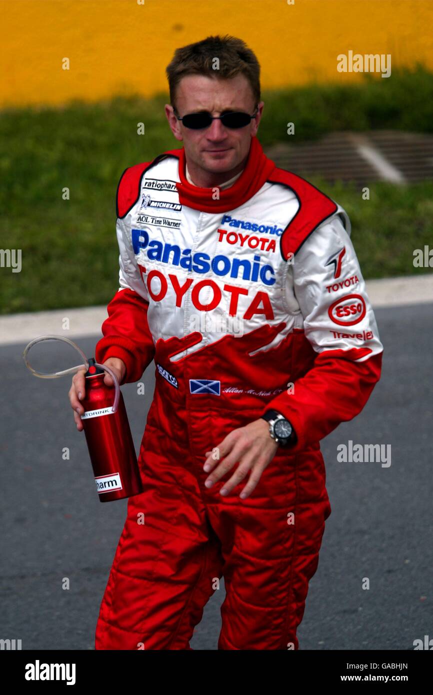 Course automobile Formula One - Grand Prix canadien - course. Allan McNish de Toyota Banque D'Images