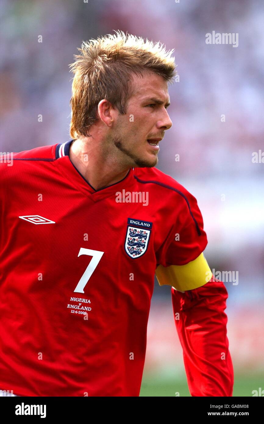 Football - coupe du monde de la FIFA 2002 - Groupe F - Nigeria /  Angleterre. David Beckham, Angleterre Photo Stock - Alamy