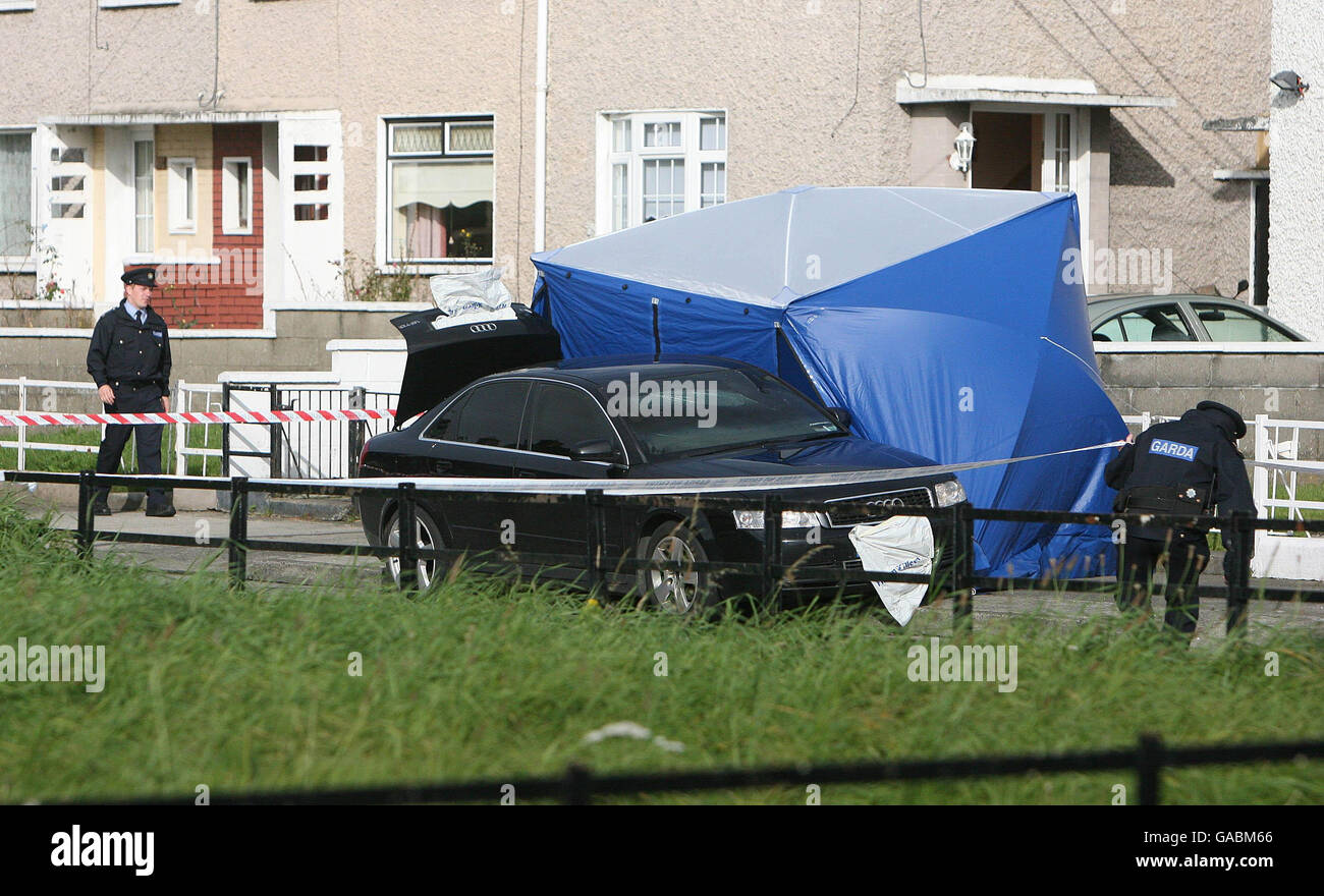 Fusillade mortelle à Dublin Banque D'Images