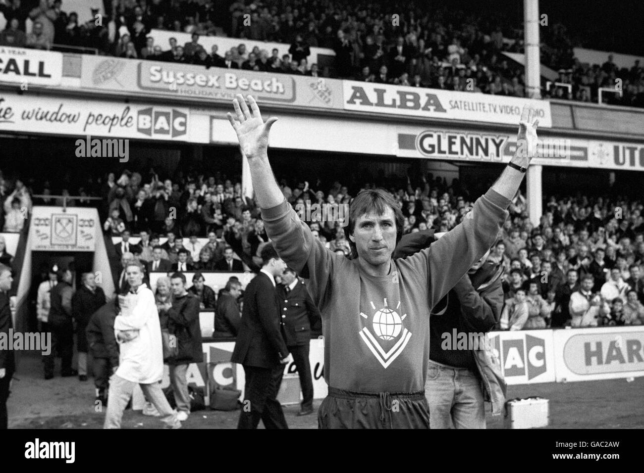 Billy Bonds, gérant de New West Ham, à Upton Park, au club de match Blackburn Rovers. Banque D'Images