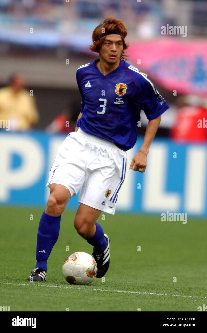 Football - coupe du monde de la FIFA 2002 - Groupe H - Tunisie / Japon. Naoki Matsuda, Japon Banque D'Images