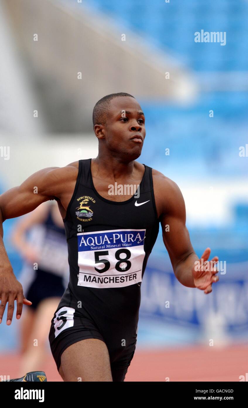 Athlétisme - épreuves du Commonwealth Aqua-Pura.Daniel Caines en action dans le 400m masculin Banque D'Images