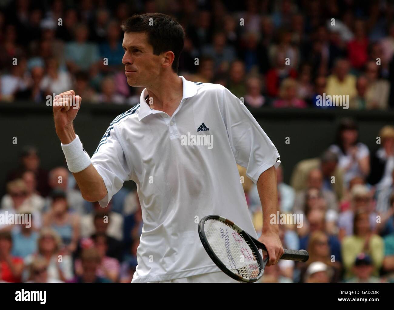 Tennis - Wimbledon 2002 - 1/4 de finale. Banque D'Images