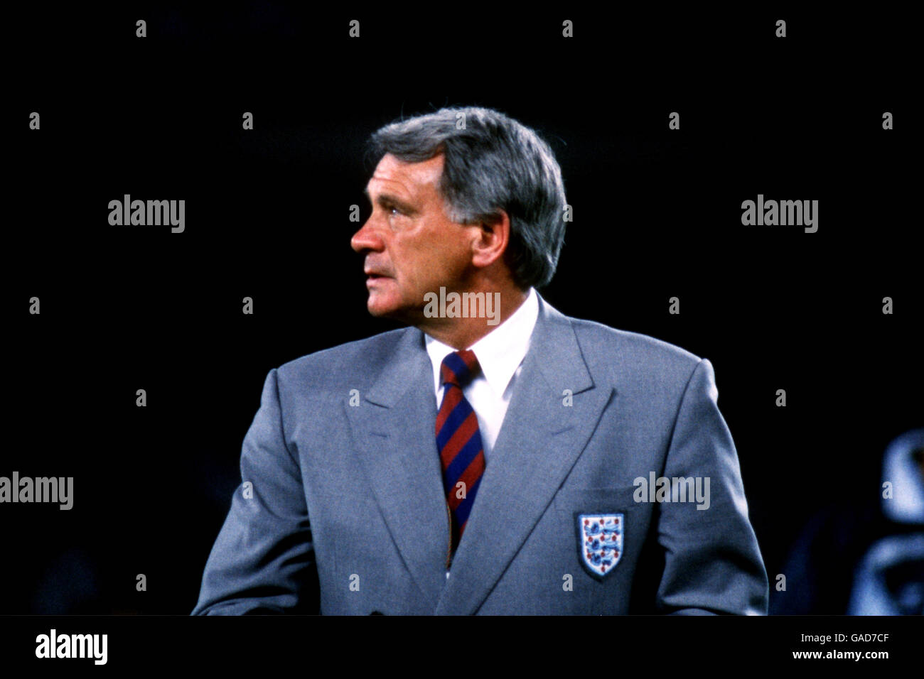 Football - coupe du monde Italia 90 - semi finale - Allemagne de l'Ouest / Angleterre.Bobby Robson, responsable de l'Angleterre Banque D'Images