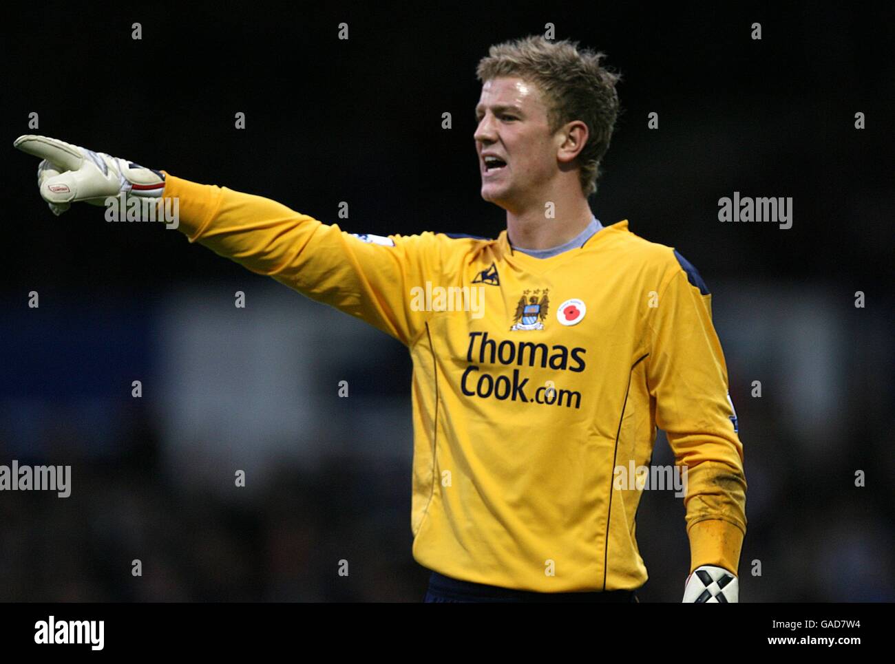 Football - Barclays Premier League - Portsmouth / Manchester City - Fratton Park. Joe Hart, gardien de but de Manchester City Banque D'Images