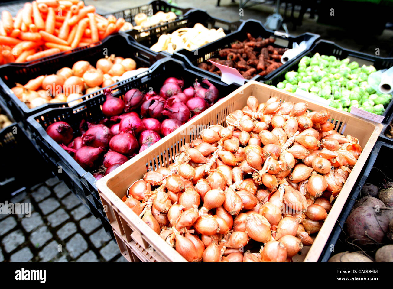 Photo générique d'un stand de fruits et légumes sur un marché agricole à Richmond, Surry PRESS ASSOCIATION photo. Date de la photo: Samedi 24 novembre 2007. Le crédit photo devrait se lire: Steve Parsons/PA Wire Banque D'Images