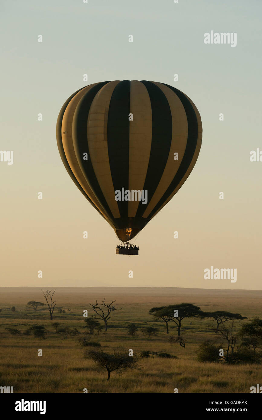 Balloon safari, Parc National de Serengeti, Tanzanie Banque D'Images