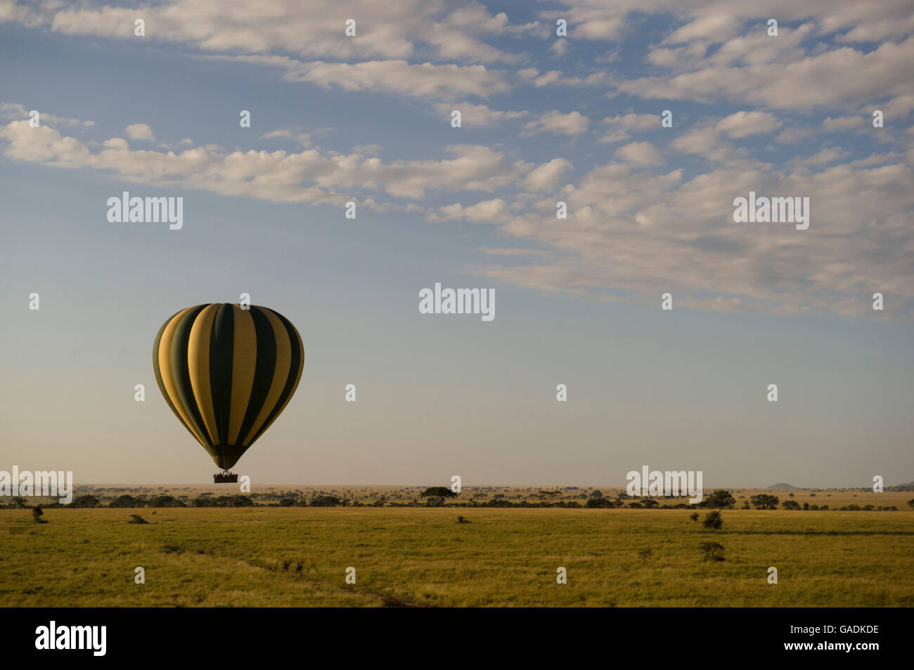 Balloon safari, Parc National de Serengeti, Tanzanie Banque D'Images