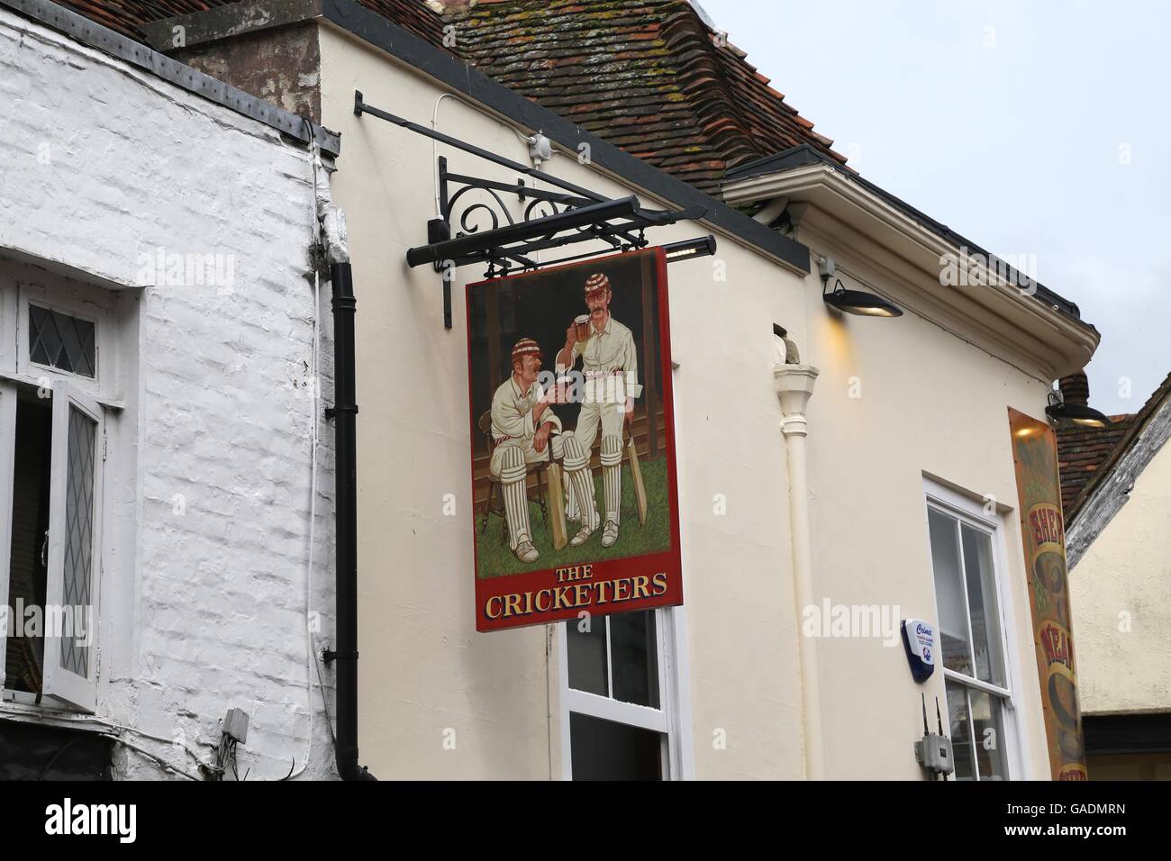 Le Cricketers Pub, Canterbury, Kent, Angleterre. Banque D'Images