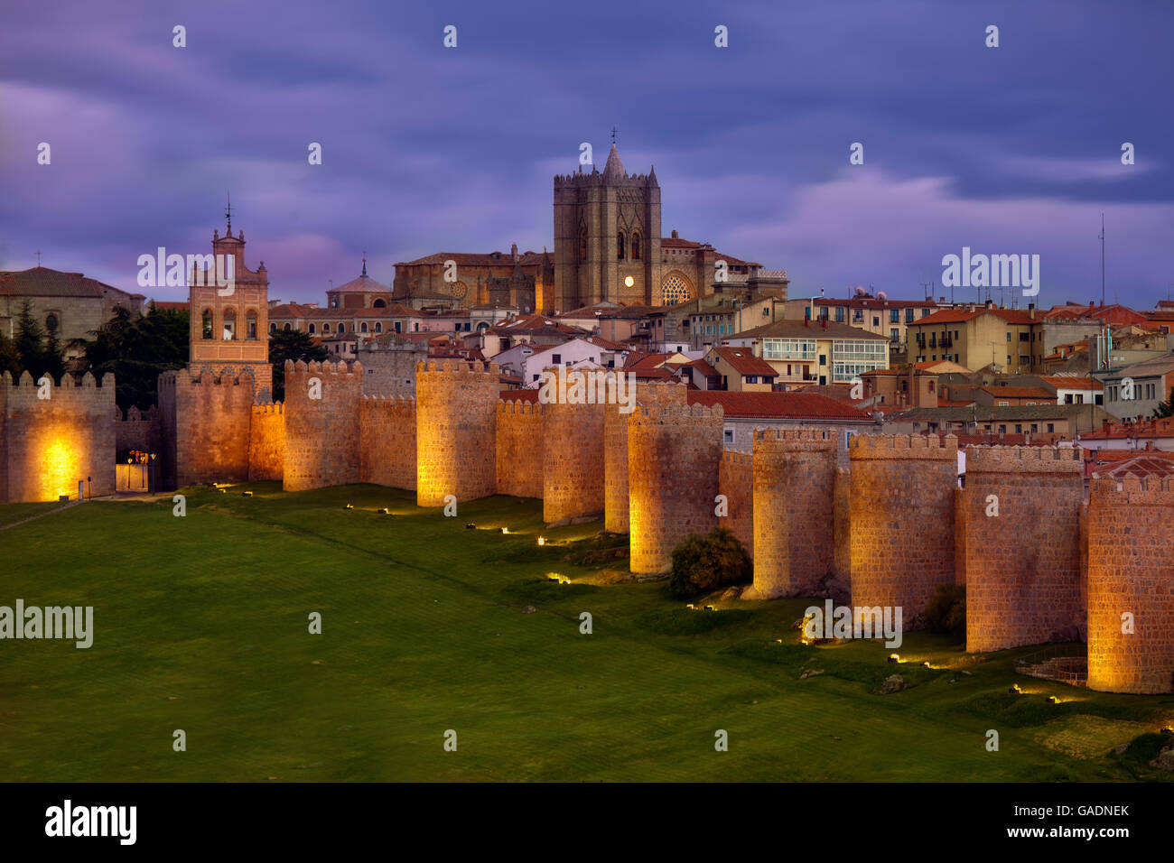 Murs médiévaux d'Avila. Castilla y Leon, Espagne Banque D'Images