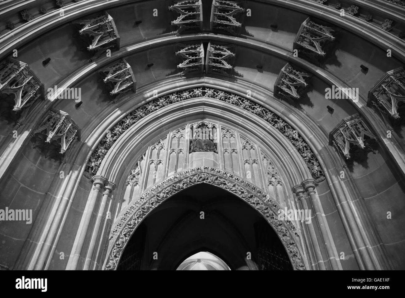 L'entrée à la Cathédrale de Canterbury. Canterbury, Angleterre. Banque D'Images