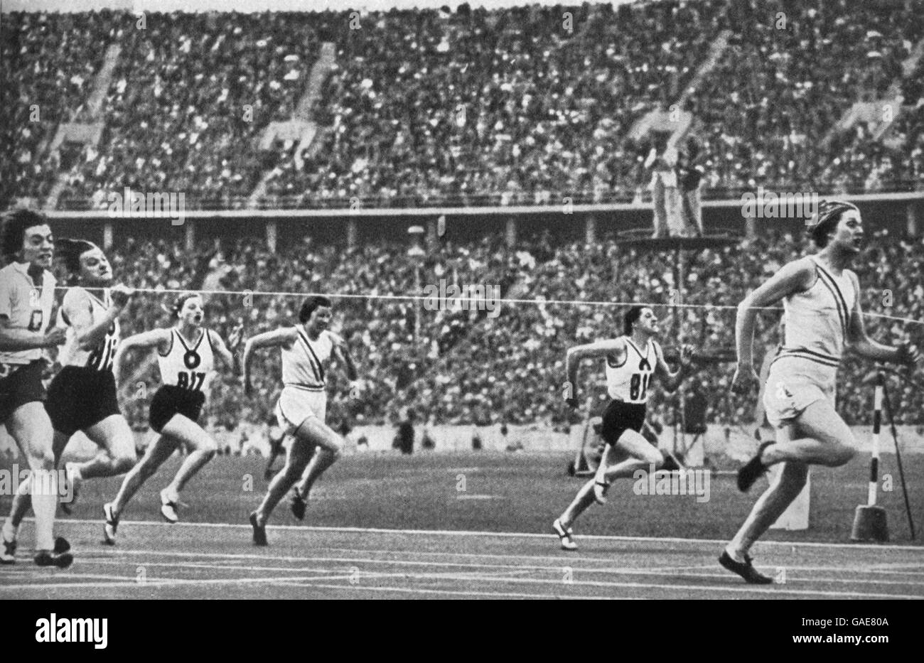 Athlétisme - Jeux Olympiques de Berlin 1936 - du 100 m femmes - Final Banque D'Images