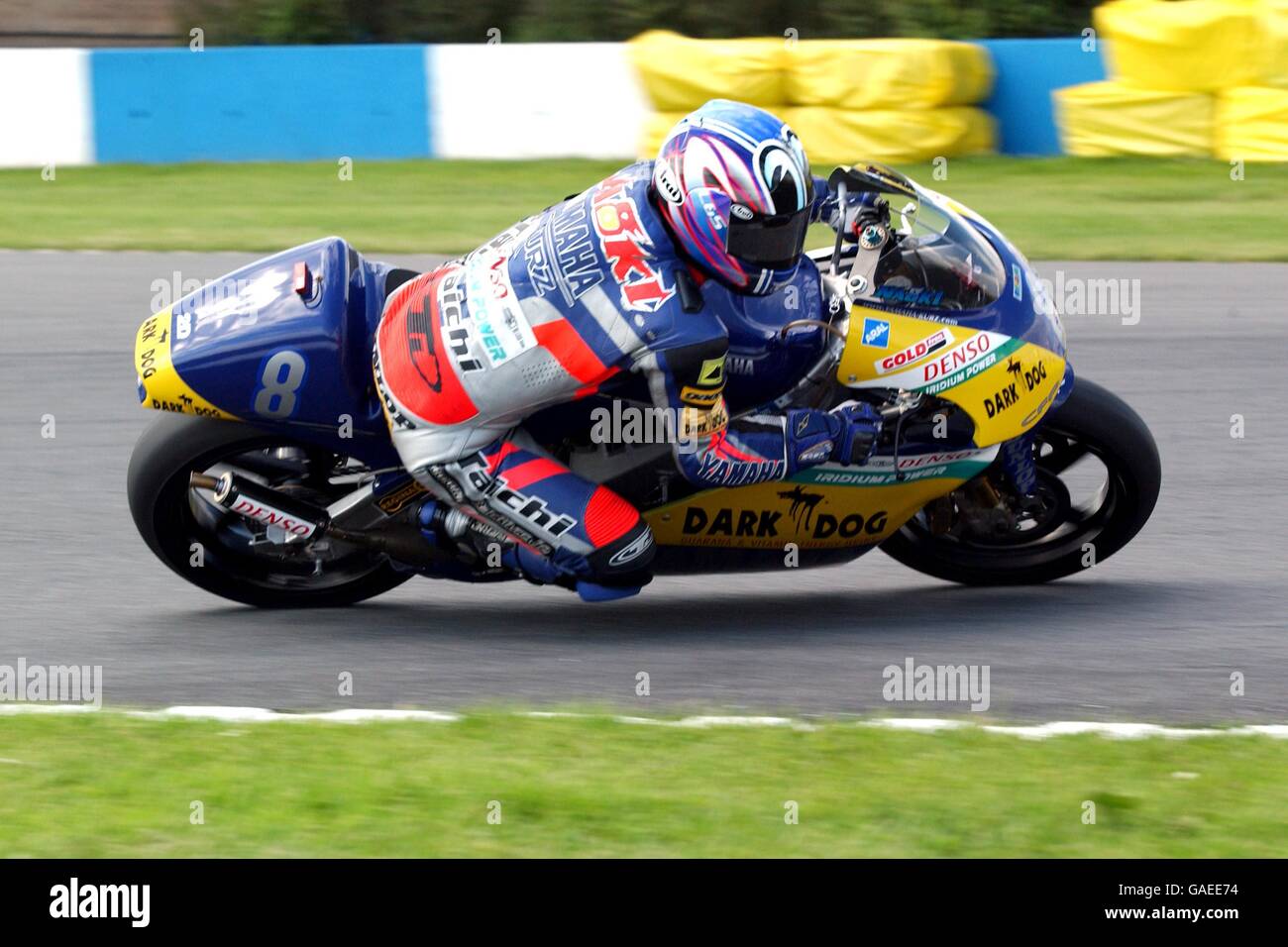 Motocyclisme - Grand Prix britannique Cinzano - moto GP.Naoki Matsudo pendant les qualifications pour la course de 250cc Banque D'Images