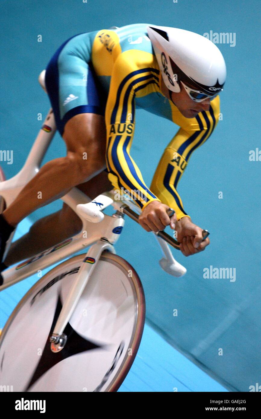 Luke Roberts en Australie sur le chemin d'un nouveau Jeux Record et le temps le plus rapide pour les qualifications Banque D'Images