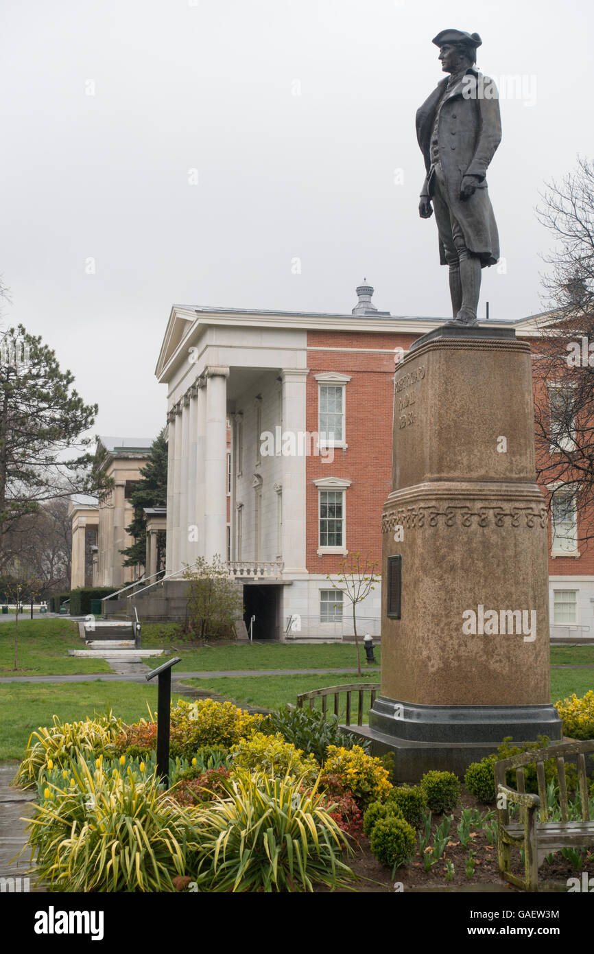 Robert Richard Randall statue Snug Harbour Staten Island Banque D'Images