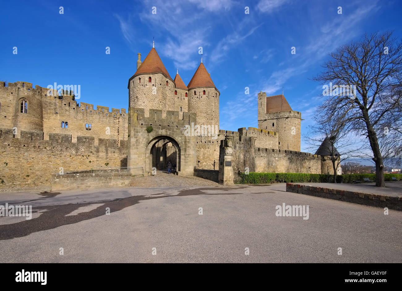 Citer von Carcassonne - Château de Carcassonne dans le sud de la France Banque D'Images