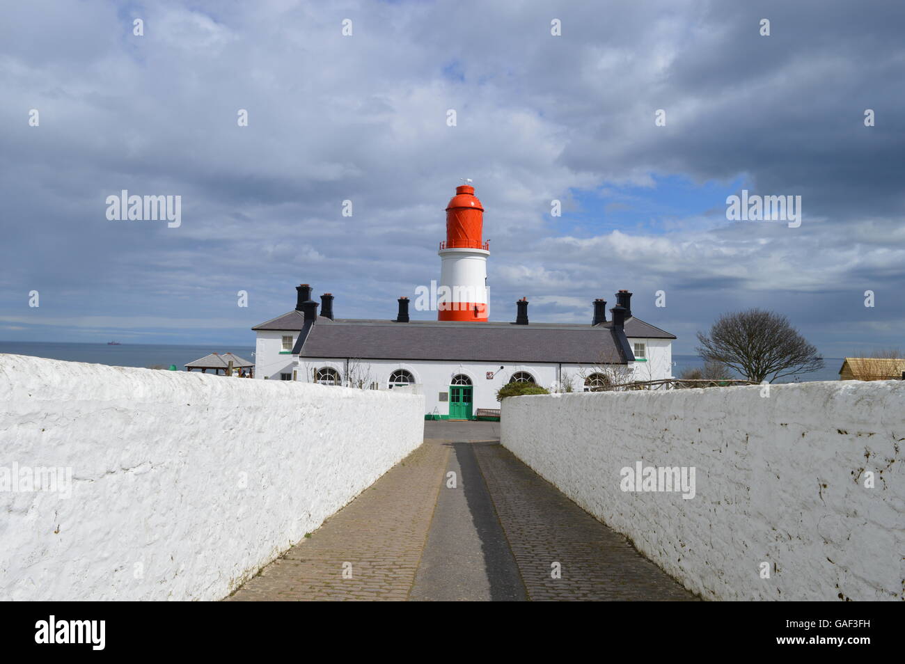 Souter phare, National Trust, Tyneside Banque D'Images