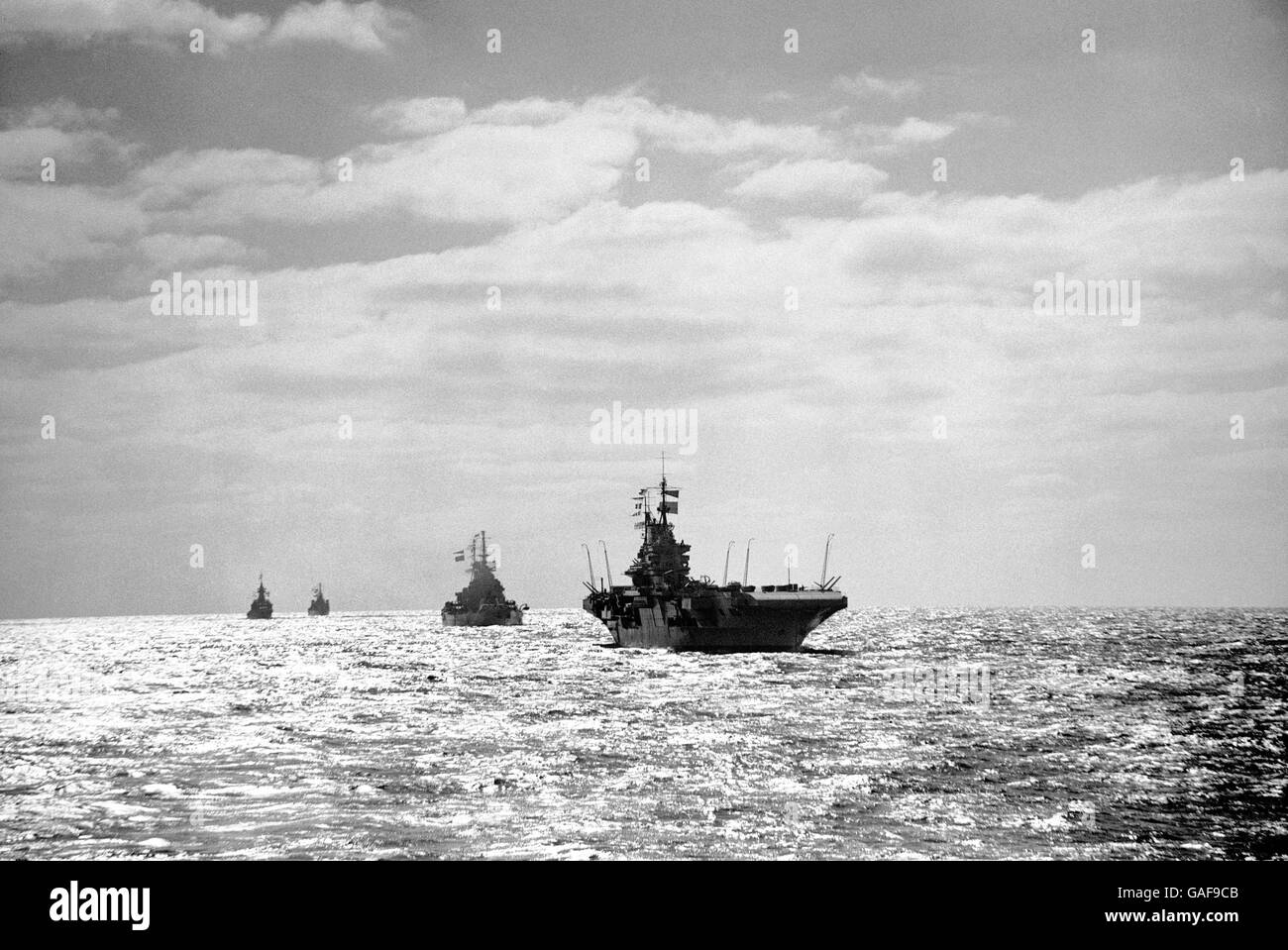 Les forces militaires britanniques - La Marine royale - manoeuvres navales Western Union - 1949 Banque D'Images