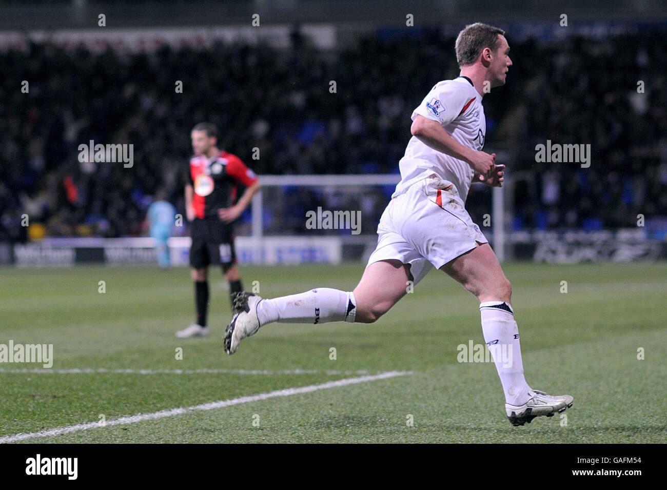 Kevin Nolan de Bolton Wanderers célèbre après avoir obtenu le premier but Banque D'Images